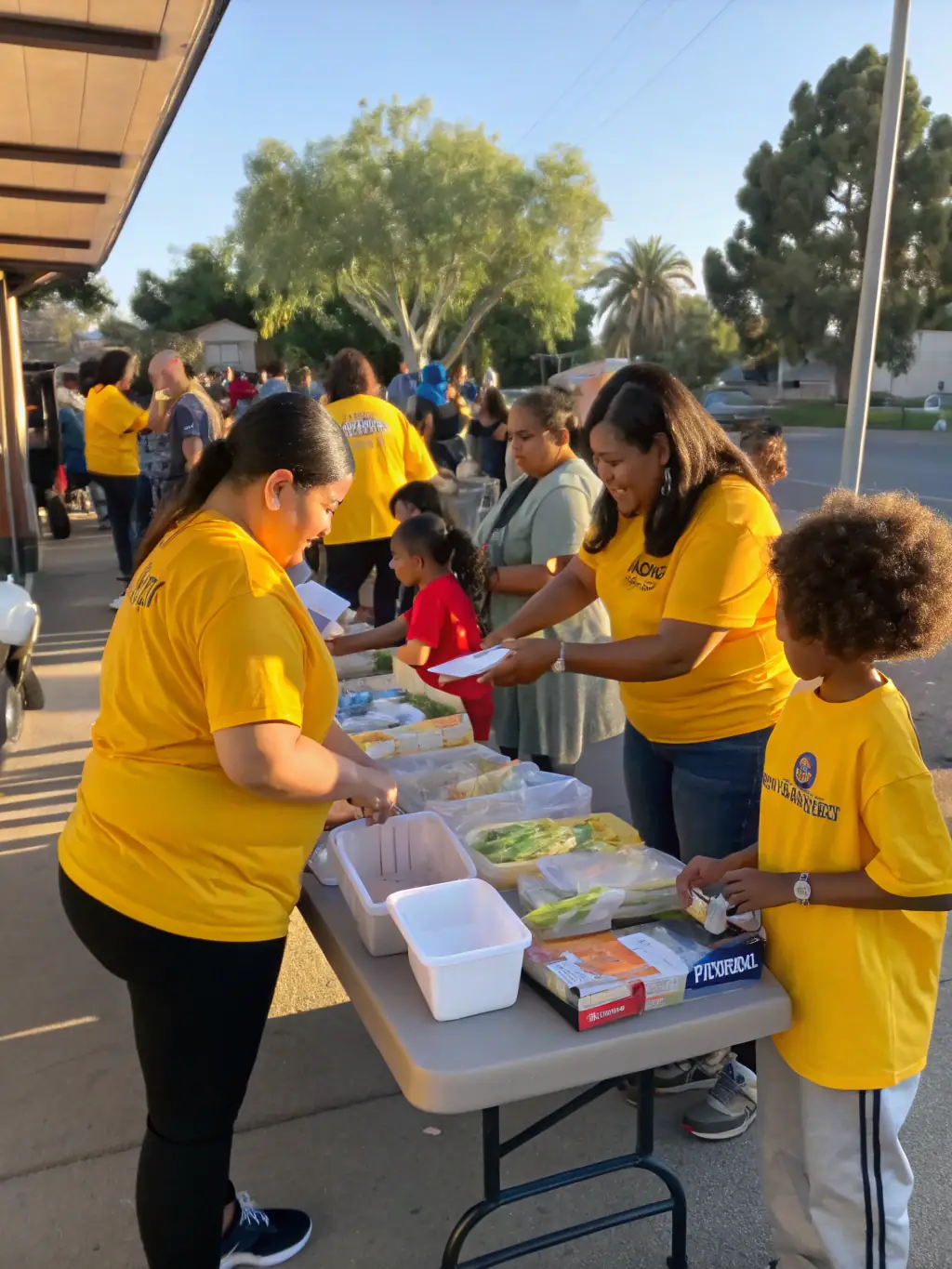 Volunteers distributing nutritious meals to individuals in need, highlighting AVH Foundation's commitment to addressing food insecurity.